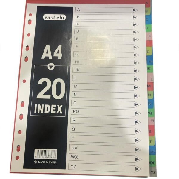 PLASTIC FILE SEPARATOR A4 (A TO Z)