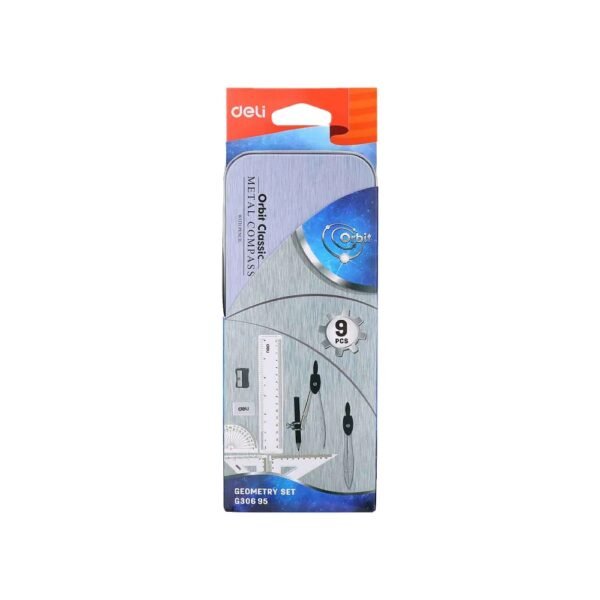 DELI ORBIT COMPASS METAL GEOMETRY BOX EG30695