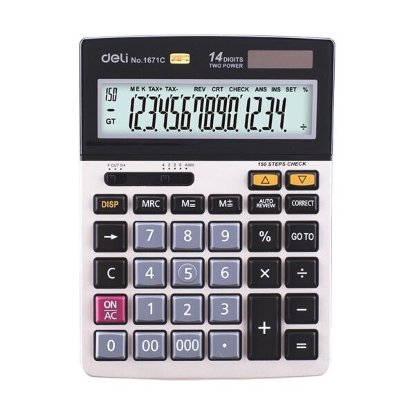 DELI 14-DIGIT DESKTOP CALCULATOR E1671C