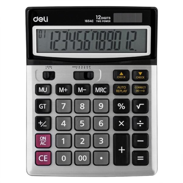 DELI 12-DIGIT DESKTOP CALCULATOR E1654C